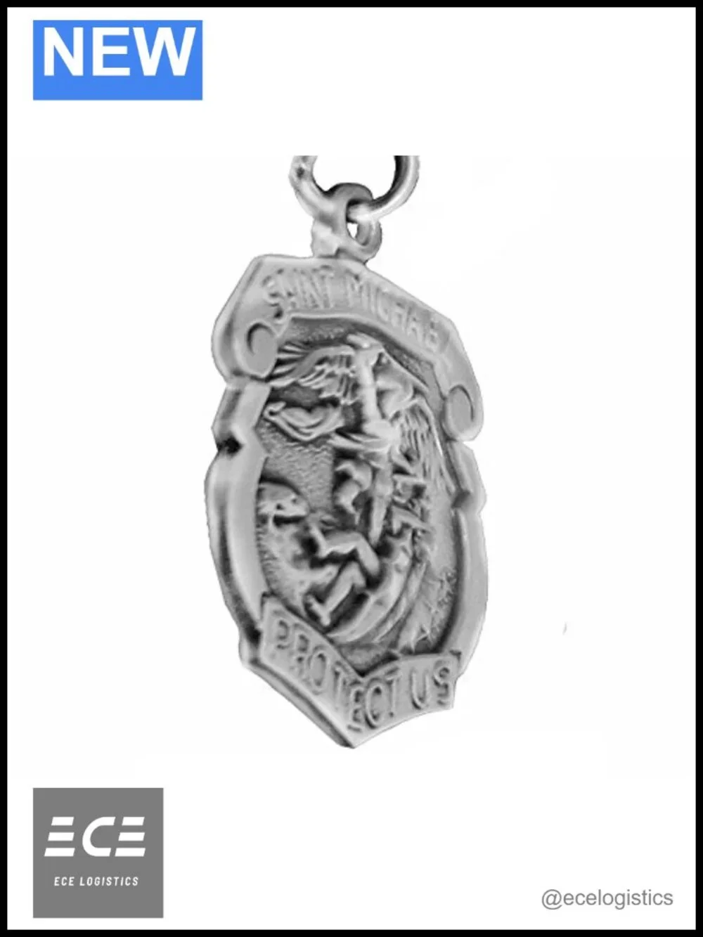 Sterling Silver St Michael Pendant 20
